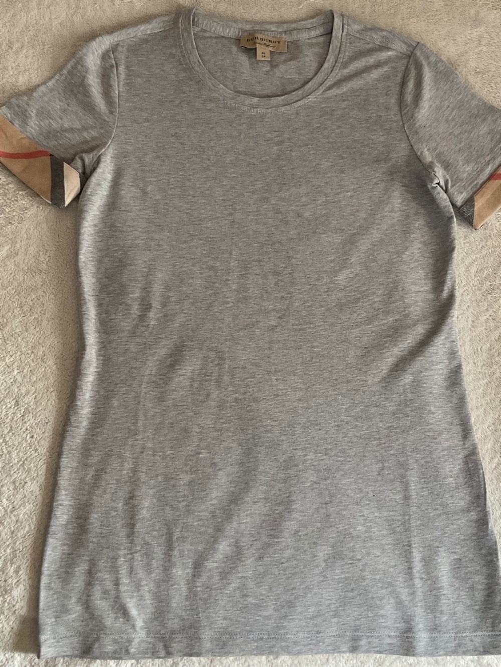 pre-owned Burberry t shirt, Gray, size XS